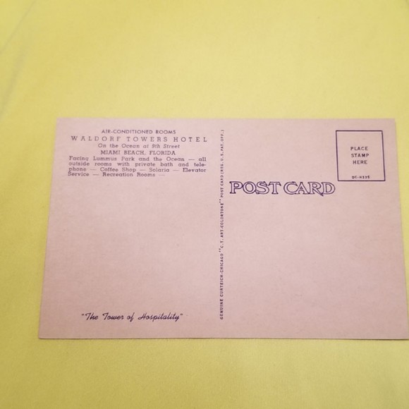 Vintage Postcard Waldorf Towers Miami - Picture 9 of 10